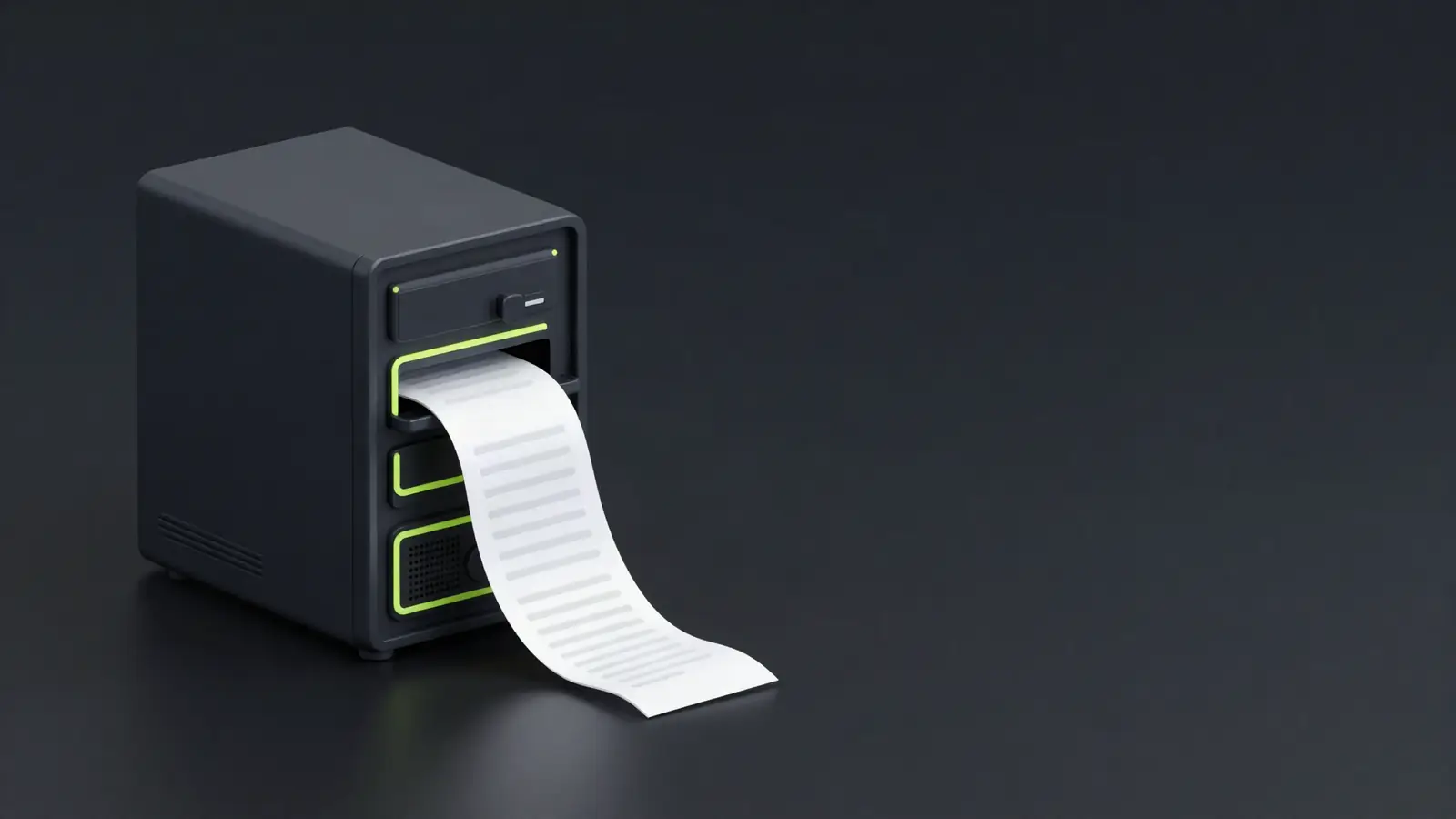 Server printing a very long receipt