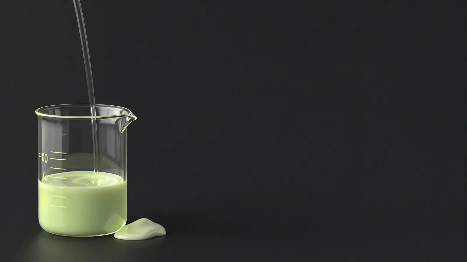 Fragrance oil being measured into melted candle wax