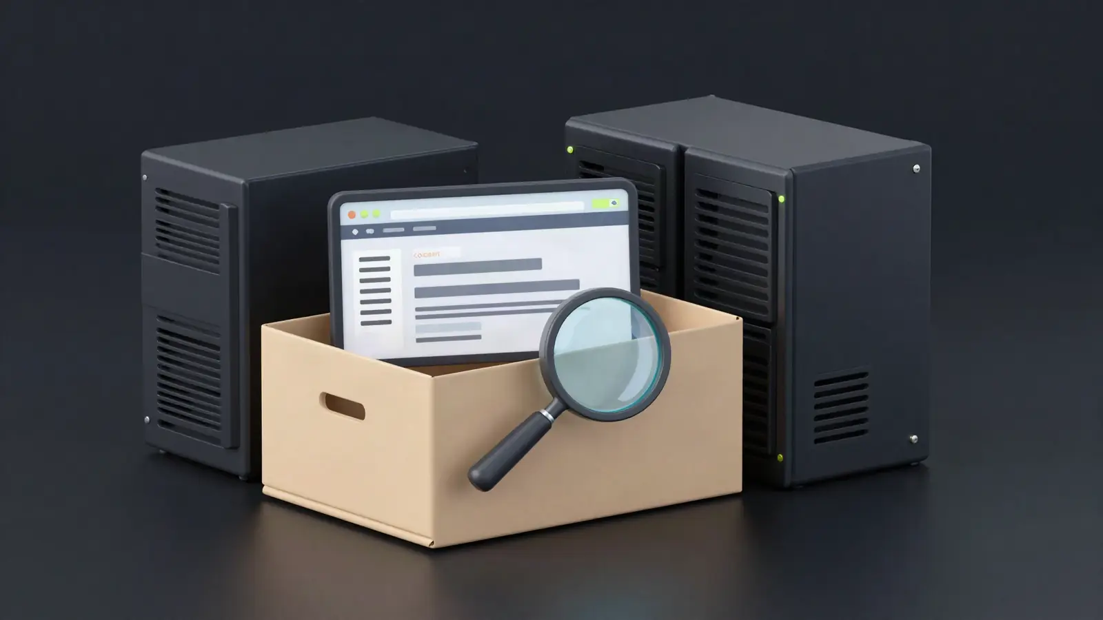 Moving box carrying a website between two servers