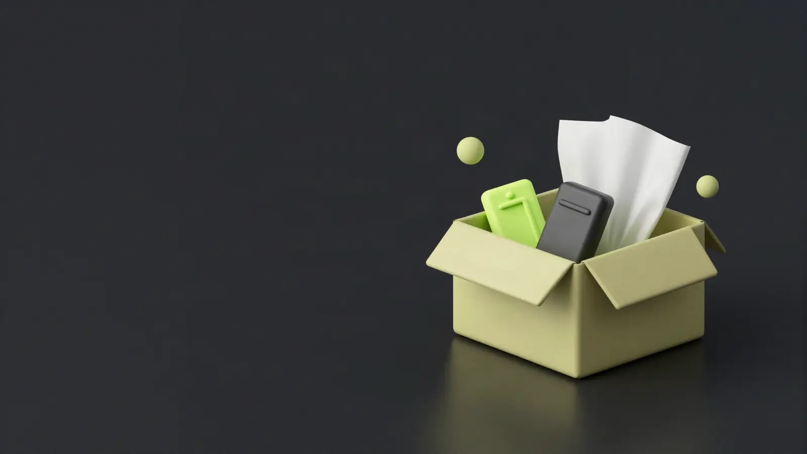 3D printed products packed in a shipping box