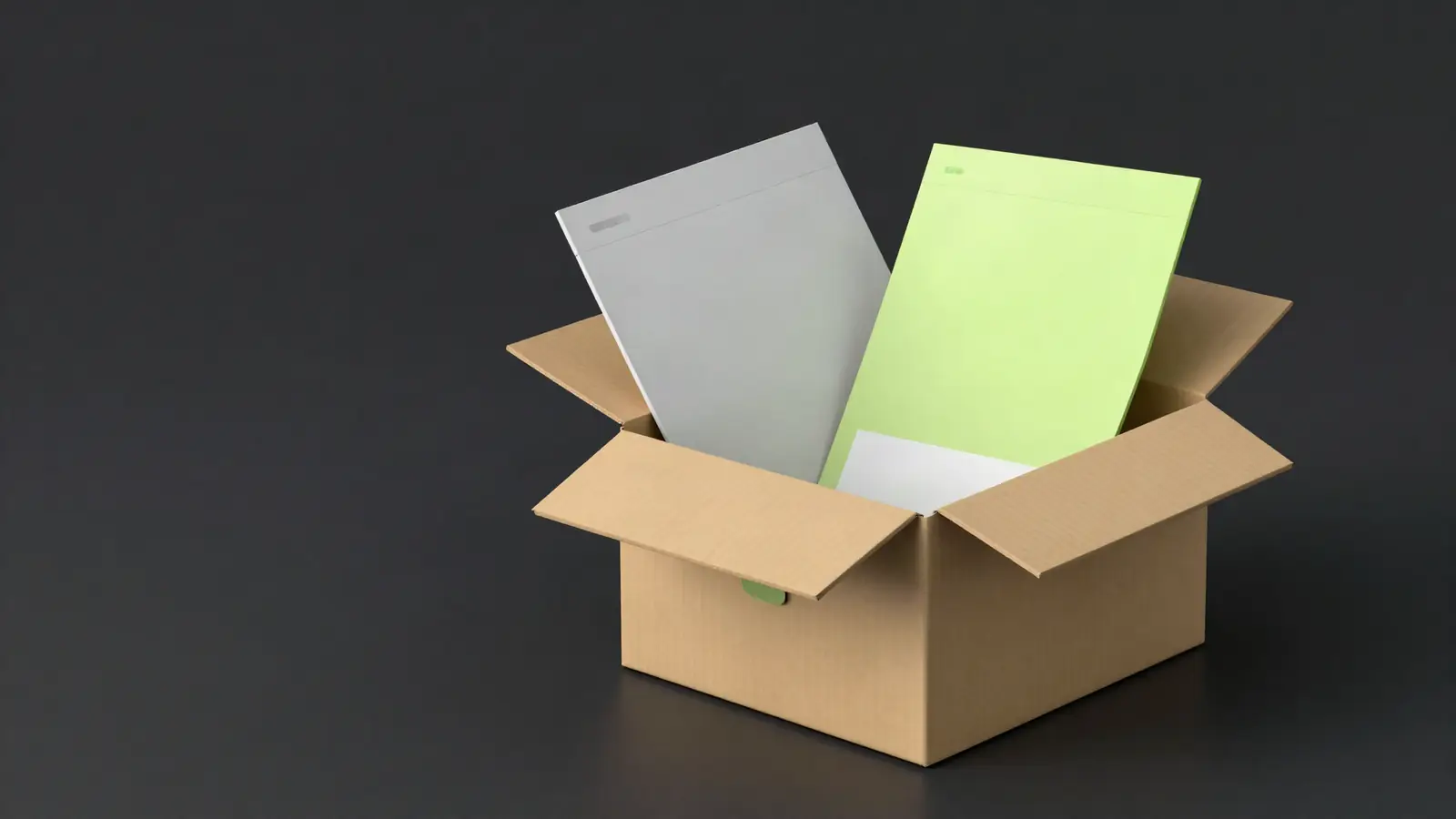 Moving box holding website pages